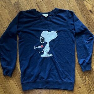 Peanuts Navy Blue Snoopy Long Sleeve Tee